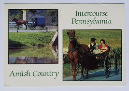 1991 Amish Country Intercourse Pennsylvania Postcard Travel Stamped Dated Usa - £7.18 GBP