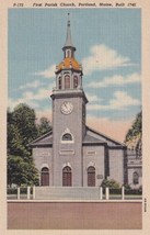 Portland Maine ME First Parish Church Postcard D38 - $2.99