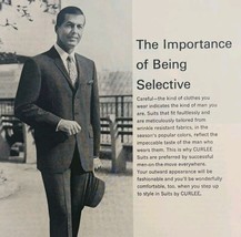 1965 Curlee Clothing Company Men&#39;s Suits Advertisement Fashion Clothes D... - $465.81 MXN