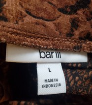 Bar III Women&#39;s Brown Snack Print Rayon Elastic Waist Straight &amp; Pencil Skirts L - £25.03 GBP