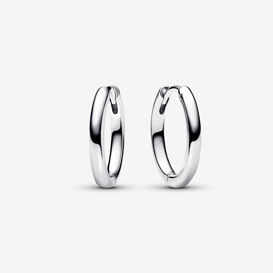 925 Sterling Silver Moments 18 mm Charm Hoop Earrings  293355C00