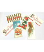 Vintage Hallmark Christmas Card Lot Santa Bells Merry Pinecone Unused - €24,99 EUR
