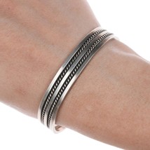 6.25&quot; Vintage Tahe Navajo twisted wire bracelet - £98.28 GBP