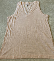 NEW Madewell Women’s Whisper Cotton V-Neck Tank Sheer Pink Size Small NWT - £15.00 GBP