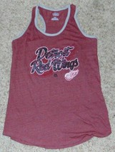 Womans Tank Top Detroit Red Wings Hockey Majestic Red Sleeveless Scoop Neck-sz L - £16.56 GBP