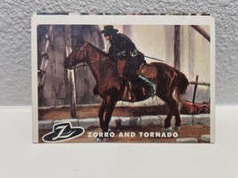 1958 Walt Disney ZORRO Trading Card #84 ZORRO AND TORNADO Exc Condition ... - $5.69