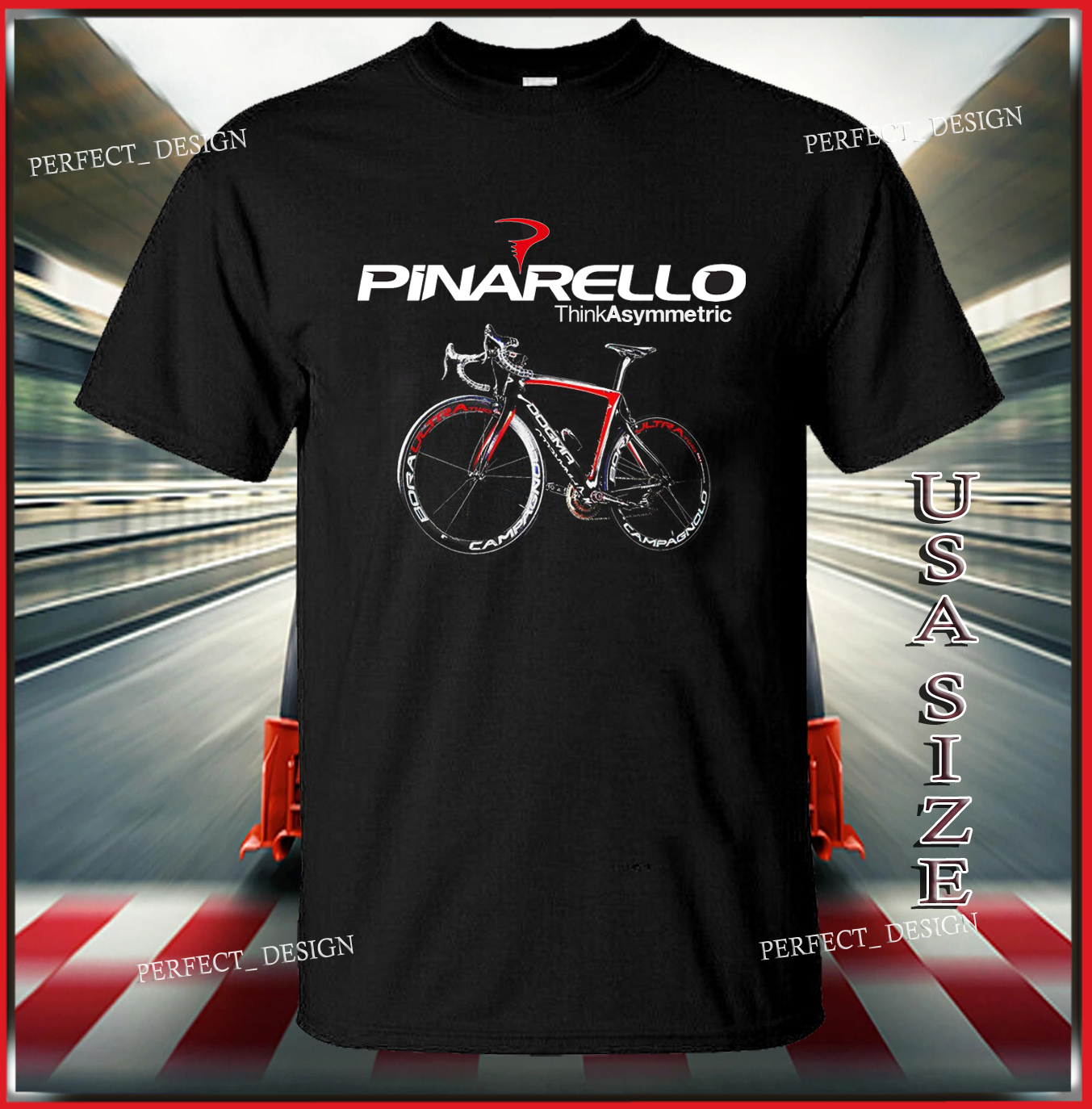 New Limited Shirt Pinarello Think Asymmetric road bike Logo 100 Cotton Black Us