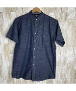 Beverly Hills Polo Club Mens Short Sleeve Blue Polo Shirt Size M Button ... - $28.37 CAD