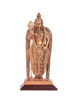 Murugan Statue, Lord Murugan Resin Idol, 6 Inch - Height, Copper Finish - $28.19