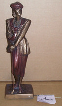 1990 Austin Sculptures &quot;Birdie&quot; Female Golfer Bronze Color Ceramic Finish Statue - £147.45 GBP