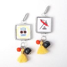 Plunder Pendant (New) Hello Summer - Hand Soldered 1&quot; X 1&quot; (PC340) - £34.30 GBP