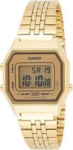 Casio LA680WGA-9D Women&#39;s Vintage Floral Gold Tone Alarm Chrono Digital Watch - £46.58 GBP