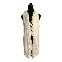 Vintage Alfredo’s Wife Long Vest Western Shabby Chic 90s Fringe Cotton Size S - £14.80 GBP