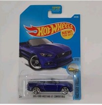 2015 Ford Mustang GT Convertible Hot Wheels 2017 Factory Fresh Collection Blue - £8.65 GBP