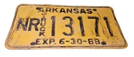 Vtg Arkansas Truck License Plate 1988 NR 13171 car collector June 30 88 6-30 - $9.74