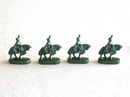 Lot 4x Risk 40th Anniversary Edition Board Game Metal Cavalry Soldier Green Army - $10.44