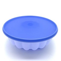 Tupperware 3 Pc Blue/White Jel-Ring Jello Gelatin Mold W/Lid #1201 1202 ... - $9.89