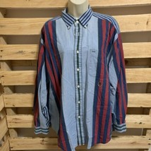 Tommy Hilfiger Button Up Shirt Long Sleeve Men’s Size Large Striped KG JD - £11.68 GBP