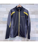 Corvette Performance Racing Jacket Black Yellow Full Zip Fleece Mens Large - $128.69