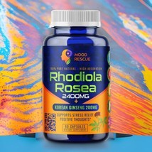 Rhodiola Rosea: 2400mg Stress Relief &amp; Mood Support, 60 Concentrated Capsules - £7.59 GBP
