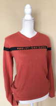 Harley Davidson Women’s Rib Knit Turtleneck Orange/Rust Sweater Med  96212-08VW - $39.59