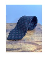 Robert Talbott Wine Red Turquoise Teal Blue Floral Geometric Old Money Silk Tie - $28.00