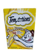 Temptations Creamy Purée Chicken Flavor Cat Treats 7 Boxes 28 Pouches Ex... - £28.92 GBP