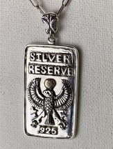 Egyptian Horus Artisan made sterling silver Ingot pendant - $97.00