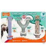 Nylabone Ocean Chew Dog Toys 3-Count Chicken Bacon Beef Bone Wishbone Braid - $60.33 CAD