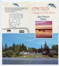 Emery&#39;s Cottages on the Shore Brochure &amp; Postcard Bar Harbor Maine  - £14.03 GBP