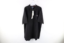 NOS Vtg 90s Ralph Lauren Mens XL Spell Out Flag Washed Pique Polo Shirt Black - £54.56 GBP