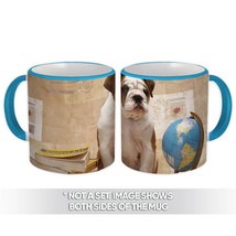 Bulldog : Gift Mug Pet Animal Puppy Dog Travel Map World Cute Dog - £12.57 GBP