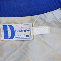 Vintage Dunbrooke Pla-Jac Jacket Men's XL Blue Satin Snap Front Made USA 90s image 7