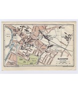1924 ORIGINAL VINTAGE CITY MAP OF GLOUCESTER / GLOUCESTERSHIRE / ENGLAND - £17.23 GBP