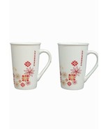 Starbucks Coffee Mug Cup Christmas Holiday 12 oz Red Snowflakes 2013 Set... - $37.99 CAD
