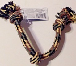 Dog Pull Toy 15&quot; Long Knotted Rope Camouflage Color New Medium Size Pets - $6.88