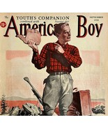 Hitchhiker Outdoorsman Football 1938 Lithograph American Boy Cover DWCC12 - €43,43 EUR