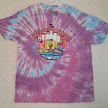 Nickelodeon Spongebob Mens T Shirt Size L Tie Dye Purple Blue Krusty Krab - $8.33