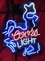 Coors Light Horse Beer Bar Neon Light Sign 16&quot; x 13&quot; - £401.33 GBP