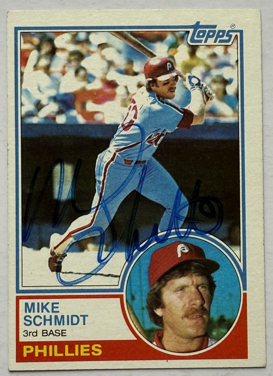 Mike Schmidt Autographed 1983 Topps Baseball Card - Philadelphia Phillies - $40.00
