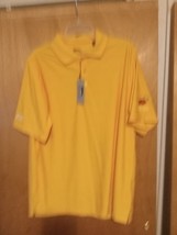 Slazenger Polo Shirt Mens L Yellow Short Sleeve Cotton Stew Leonard&#39;s - £29.38 GBP