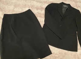 KASPER Bronze Skirt Suit Career Long Sleeve Blazer &amp; Skirt Hem Size 6 - £29.40 GBP