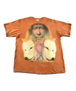 Vtg 90s Native American Chief Wolves T-Shirt XXL 2XL - $101.53 CAD