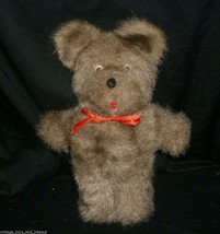 13&quot; Vintage Brown Hair Teddy Bear Googly Eye Stuffed Animal Plush Toy Old Lovey - £26.03 GBP