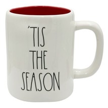 Rae Dunn &quot;Tis The Season&quot; Mug Artisan Collection By Magenta White Red Inside Euc - £8.78 GBP