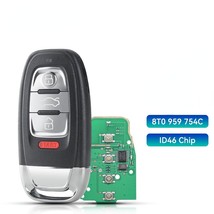 Keyyou Semi Smart Keyless Remote Car Key Fob For Q5 A4L A5 A6 A7 A8 RS4 S4 S5 8 - £76.12 GBP