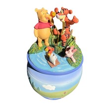 2001 Disney Bradford Editions Winnie The Pooh Ornament Fishing For Fun 3... - £30.30 GBP