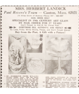 1967 Mrs Herbert Landick Antiques Advertisement Canton Massachusetts F13D - $24.99