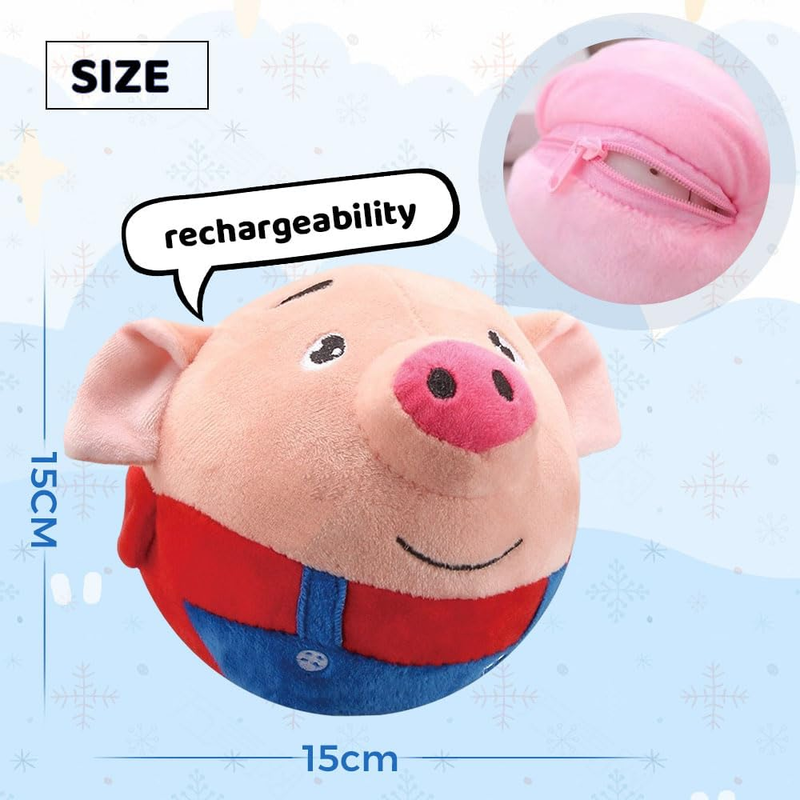 2025 Upgrade Active Moving Pet Plush Toy, Squeaky Dog Ball Toy Interactive Dog T Item image 6