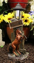 Ebros Western Rearing Horse with Welcome Sign Statue w/ Solar LED Lanter... - £62.90 GBP